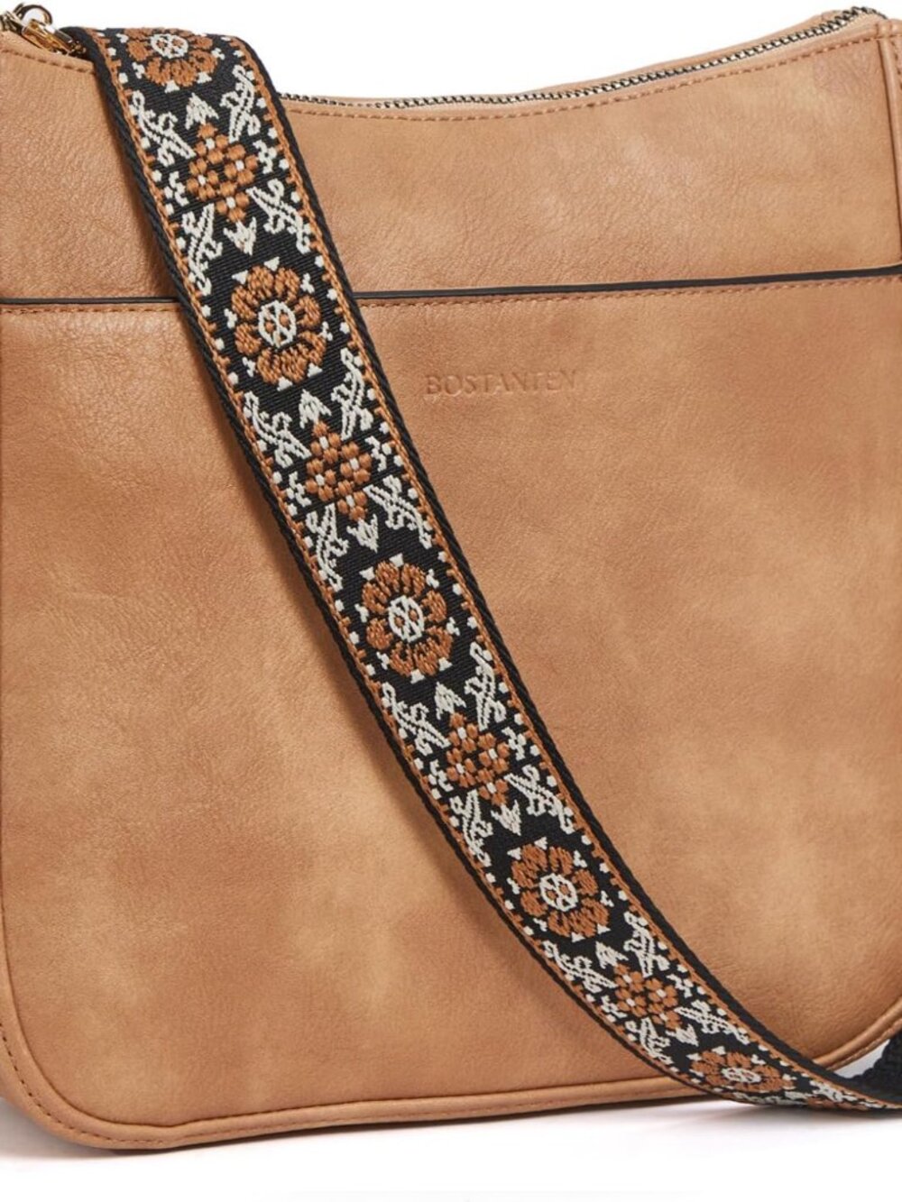 Crossbody Bags for Women Vegan Leather Purse Wide Shoulder Strap
